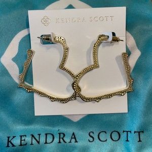 Kendra Scott Gold Sophee Heart Hoop Earrings